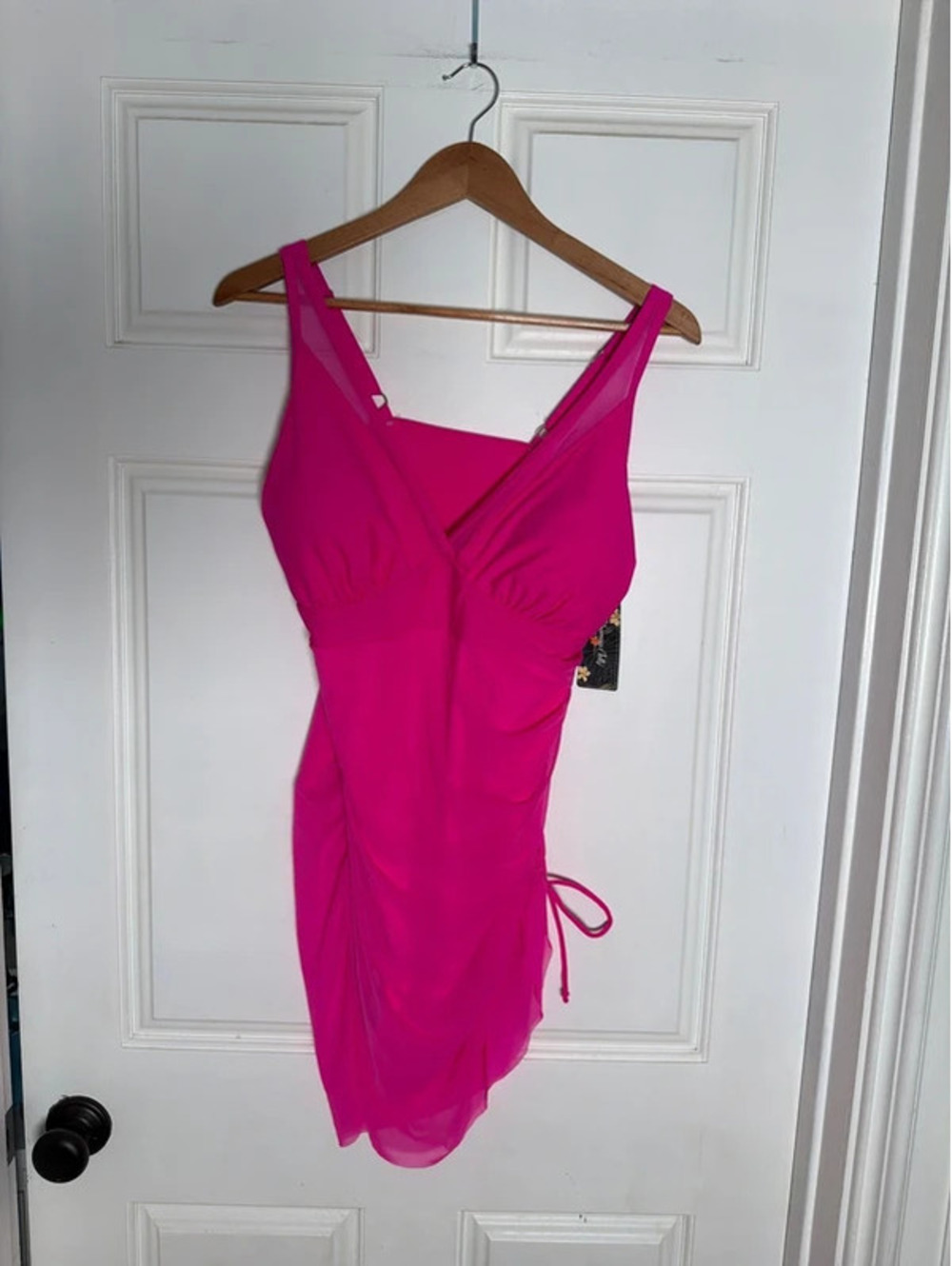 Hot Pink One Piece Skirt Swimsuit Blooming Jelly